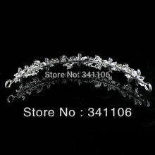 New Design Free Shipping Floral CZ Rhinestone Pearl Bridal Hair Accessories Tiara Hair Combs Wedding Jewelry