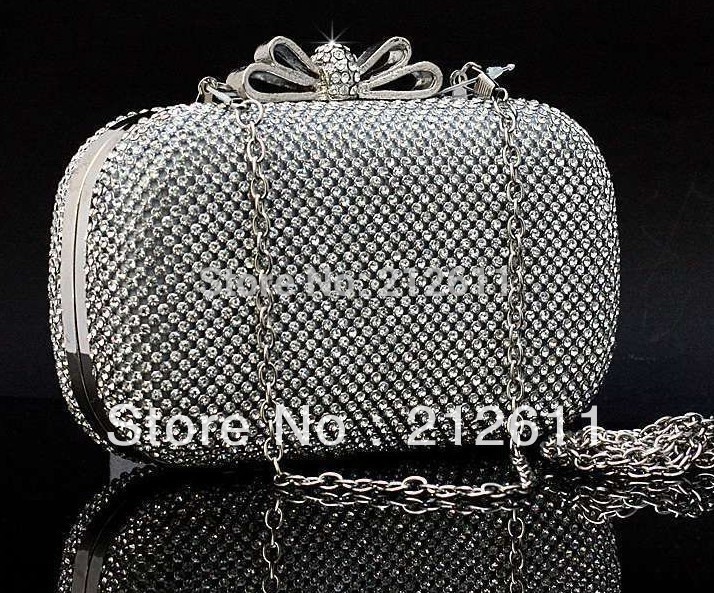 2014 New Arrival Wristlets Silt Pocket Mini 20cm Interior Slot Hot Style of Full Diamond Evening