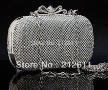 2012 hot style of aluminum diamond evening clutch bag