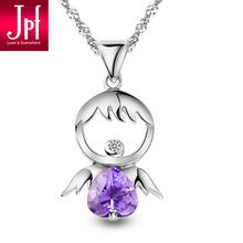 Jpf 925 pure silver necklace cupid female birthday gift