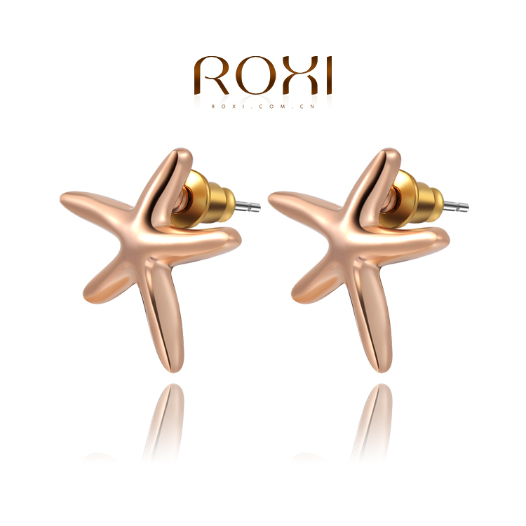 white-gold-plated-Fashion-starfish-stud-earrings-fashion-gold-jewelry ...