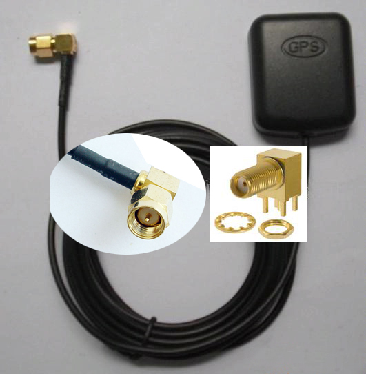 Купить GPS антенна sma разъем sma локоть автомобиль навигации gps dvd ...