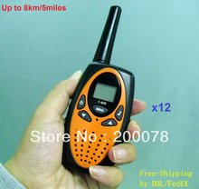 Free ship by DHL/Fedex ~ Wholesale 6 pair ~ 8km long range walkie talkie radio PMR446 FRS walkie-talkie 1W interphone (orange)