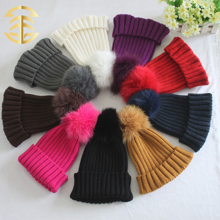 ,wnter hats pom fashion poms big pom wool knitted beanie beanie   hats with hats with fur poms