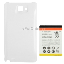5200mAh Replacement Mobile Phone Battery Cover Back Door for Samsung Galaxy Note i9220 White