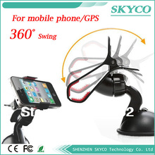 Car Windshield Stand Mount Holder Bracket for Iphone 4 5 5s 5g mobile phone/GPS/MP4 Rotating 360 Degree