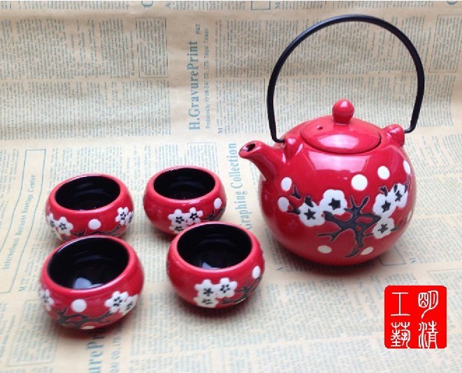 Endulge japanese style tea set bar set teapot cup wine glass small handless winecup gift