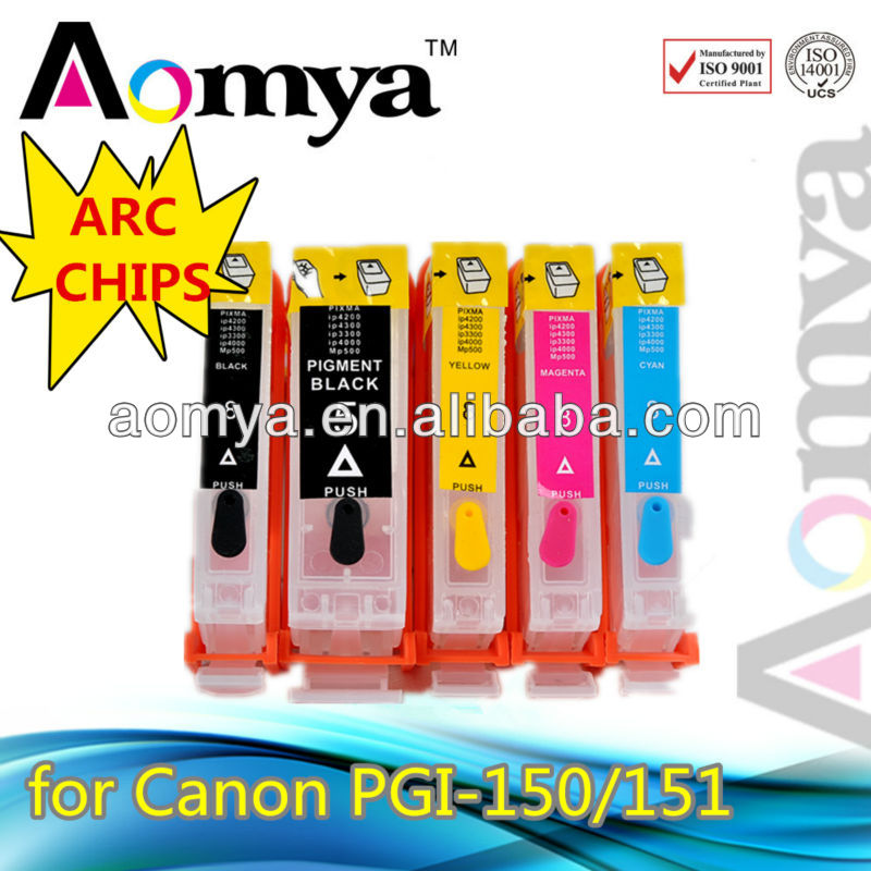 With chip Fast shipping via DHL empty refillable cartridge for Canon PGI150 CLI151 with chip