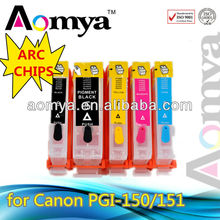 With chip!!!! Fast shipping via DHL empty refillable cartridge for Canon PGI150/CLI151 with chip!!!!