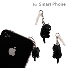 Free Shipping Wholesale 8 pcs lot 3D lovely Cat Plug in earphone jack accessory for ipad