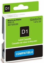 Dymo label printer original dymo label ribbon 12mm 45013 s0720530 white and black