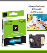 red on white label tape 45015 compatible for dymo d1 label printer