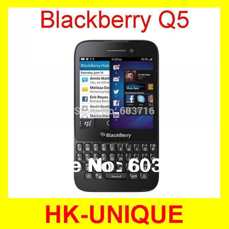 Hot sales Original Blackberry Q5 Dual core 5 0MP Camera Blackberry OS Bluetooth QWERTY Keyboard mobile
