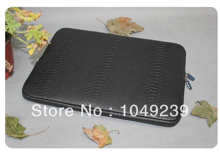 Hot sale Snakeskin pattern PU leather 10 12 13 14 15 6 15 6 inch laptop