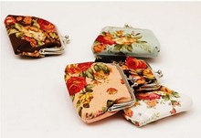 Free shipping the new fashionable restore ancient ways big rose Anna cloth zero wallet, key package, miniature handbags