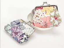 Free shipping the new fashion female floral cloth art zero wallet keys bags mini handbag