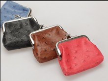 Free shipping the new fashion women high grade PU ostrich ripple point zero wallet joker