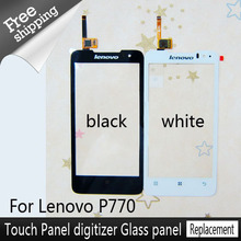 5pcs/lot Free shipping original 4.5inch lenovo p770 touchscreen Touch screen Digitizer front glass replacement Free HK Post