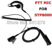 2X Brand New Black PTT MIC G Shape Earpiece Headset for Sepura STP8000 walkie talkie accessories earphone C1035A