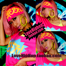 Hiphop hip-hop hiphop jazz big honey oversized neon big tspj earrings ds dj