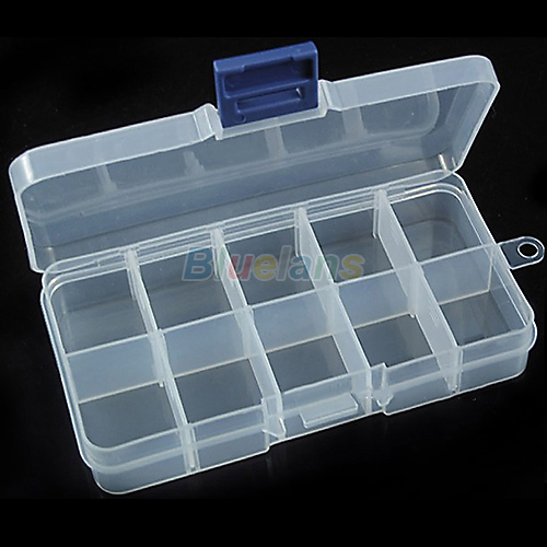 New Storage Case Box 10 Compartment for Nail Art Tips Sundeies Jewelry 0228