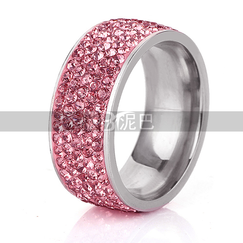 Wholesale Wedding Jewelry women Rings CZ crystals Stainless Steel Exaggerated Ring