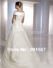 2014 new sexy shoulder waist big court trailing wedding