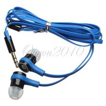 Candy Colors Universal 3 5mm Metal In Ear Earphone Headphone Earbuds Headset Flat Cable MP3 MP4