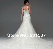 High grade custom made wedding dresses the new 2013 yards strappy white wedding dress