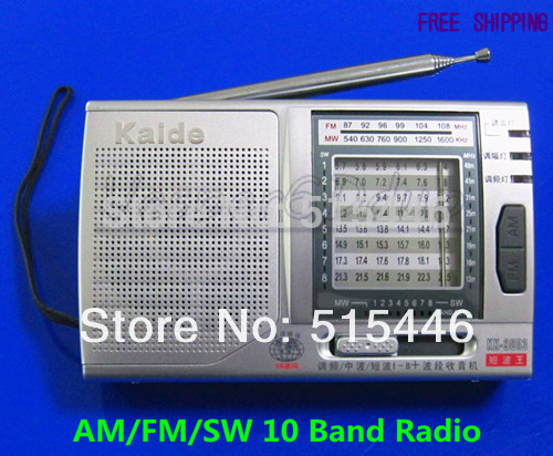 6pcs lot NEW Portable AM FM SW 10 Band Shortwave Radio World Receiver