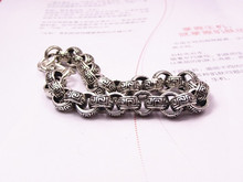 Fine retro cool 925 sterling silver men s bracelet bangle Hot Sale Free Shipping rock style