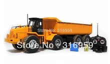 Large RC Truck Tilting Cart 6 Wheels Huge engineer 1 10 automatic unload tip lorry truck