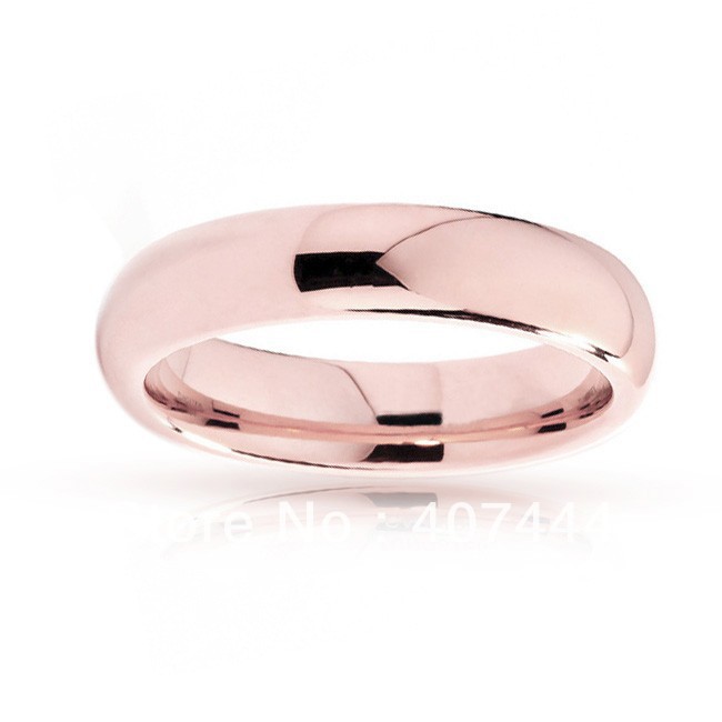 ... 4MM Rose Gold Comfort Fit Men's Tungsten Wedding Ring US Size 4-13