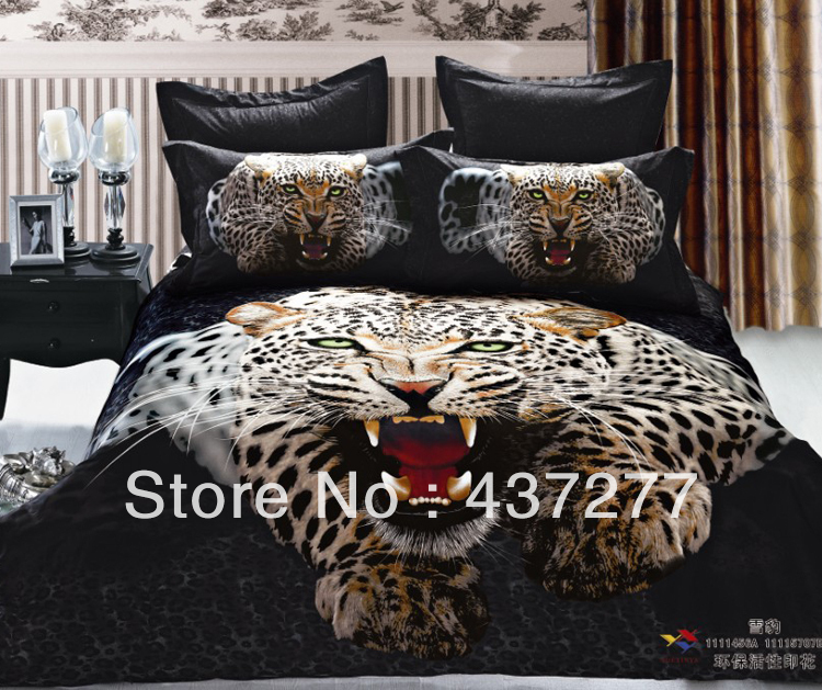 3d-snow-leopard-cotton-bedding-sets-manly-bed-sheet-pillowcase-queen ...