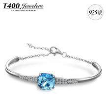 T400 made with swarovski elements crystal 925 sterling silver bangle for women Bling star stone 3343