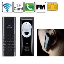 D1 Black, Ultra-Small Mini GSM Cellphone Bluetooth Headset Bluetooth Dialer Mobile Phone Companion , Micro SIM Card, Quad Quad
