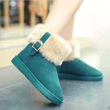 New 2013 cute snow boots for women velvet thickening white fur boots chaussure femme flat boots