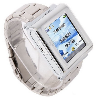 AK812 Stainless Wteel Watchband Watch Mobile Phone Bluetooth 1 5 inch Touch Screen Phone Network 900