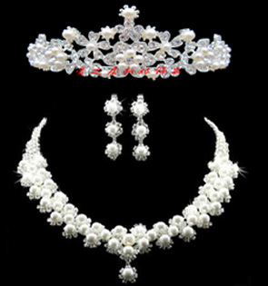 The bride accessories hair accessory necklace earrings set accessories marriage 