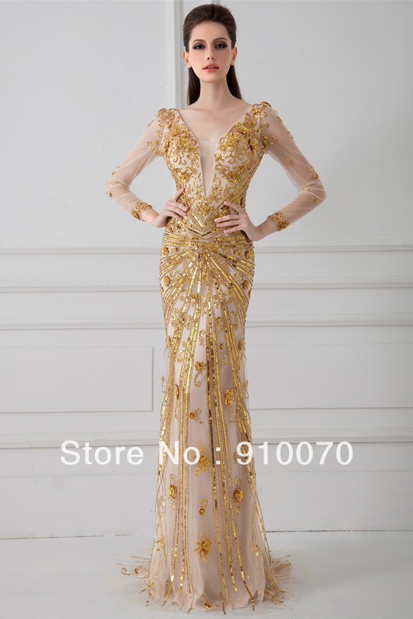 ... -Back-Deep-V-line-Evening-Dresses-Mermaid-Gold-Beaded-Sequined.jpg