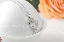 ROXI New Year Gift Classic PENDANT Fashion Platinum Plated Link Chain Sales Loving NECKLACE for New