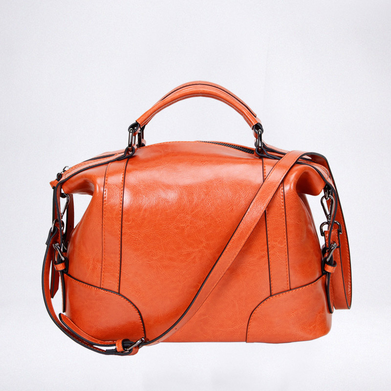 Wholesale fashion cowhide women s handbag genuine leather elegant ladies shoulder bags 6 colors 1114