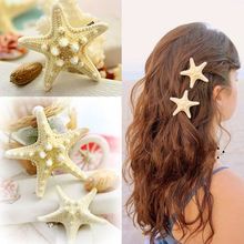 100% NEW! 2pcs/lot Women Girls New Nice Beach Hair Accessory Starfish Sea Star Hair Clip Hairpin Jewelry