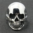 316L Stainless Steel Polishing Hot Silver Skull Ring(China (Mainland))