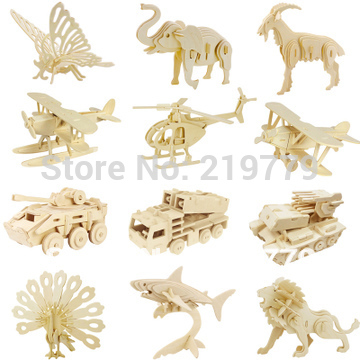 3D Wooden Puzzles Animals