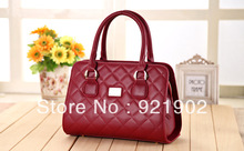 Quilted handbags new fashion pu handbag shoulder bag diagonal     free shipping