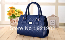 Quilted handbags new fashion pu handbag shoulder bag diagonal  free shipping