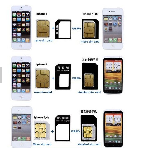 Dhl   500 set/lot  4  1 Nano - SIM   iPhone 5 5S 6 6   iPhone 4 4S  