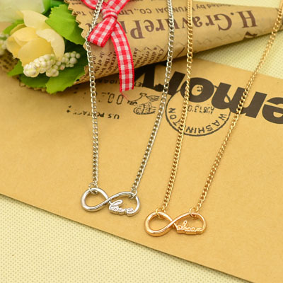 New fashion Jewelry Infinity Blessing wish necklace love hope dream faith for women girl ladie s