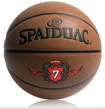 Free Shipping official size7 basketball indoor & outdoor leather basketball, free with ball pum, pumping pin and net bag